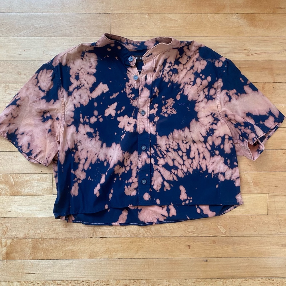 One of a kind- Bleach Tie Dye Blouse
